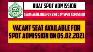 VACANT SEAT AVAILABLE FOR OUAT SPOT ADMISSION ON 05.02.2021