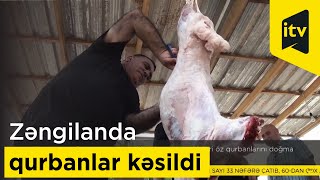 Zəngilanda Qurban bayramı: Ağalı kəndinin sakinləri öz qurbanlarını doğma yurdlarında kəsdilər