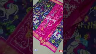 # *VERY EXCLUSIVE Pochampally  ikat pure silk Specially *madathasu designed *Saree###@