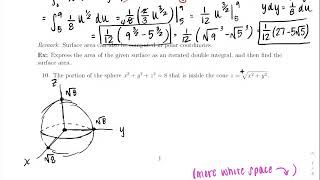 Surface Area; Parametric Surfaces