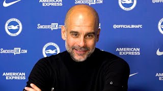 '40 hours ago we drank ALL THE ALCOHOL IN MANCHESTER!' | Pep Guardiola | Brighton 1-1 Man City