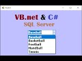 How to fill combobox from two tables in sql Server database using DataSet in VB net and C#