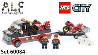 Lego City 60084 Racing Bike Transporter Speed Build