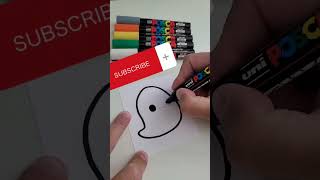 Easy Halloween Drawing Ideas With Markers pen #shorts #satisfying #art #drawing #tiktok