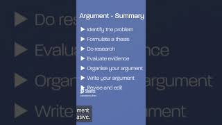 Structure Your Academic Argument THIS Way - Summary #academicwriting #argument #essay