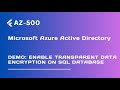 Demo: Enable Transparent Data Encryption on SQL database - Lecture 79
