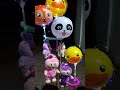 Balon panda dan boneka labubu