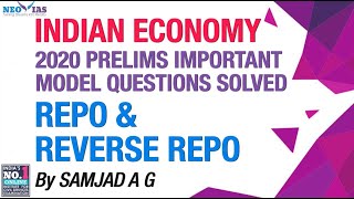 REPO & REVERSE REPO | 2020 PRELIMS IMPORTANT MODEL QUESTIONS | INDIA'S BEST ECONOMY CLASSES FOR CSE