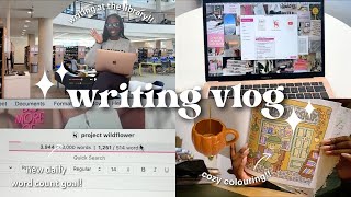 a productive writing vlog ☕️ setting a new word count goal, library trip & lots of chatting