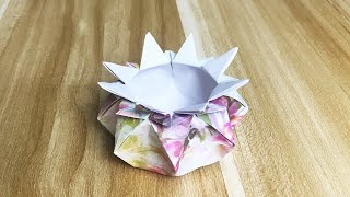 How to Make an Origami Octagonal Storage Box Easy - Paper Crafts