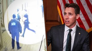 Alpha Male Josh Hawley Scampers Away From The Mob He Helped Incite