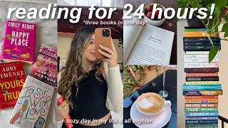 READING FOR 24 HOURS! 🍓pulling an all nighter, cozy day in my life, & new book recommendations!
