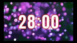 28 Minute Countdown Timer with Music - Simple and Clean