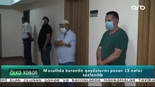 Masallıda karantin qaydalarını pozan 13 nəfər saxlanılıb