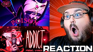 HAZBIN HOTEL | POISON (Lyric video) & ADDICT (Music Video) - HAZBIN HOTEL REACTION!!!