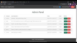 Online Leave Application in PHP MySQL with Source Code - CodeAstro