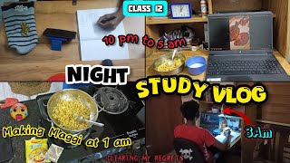 Night study vlog ✨ | Christmas exam preparation 🤕 | 10pm to 5am 🔥 | plenty of errors🚶‍♂️#nightstudy