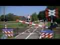 spoorwegovergang hulten dutch railroad crossing