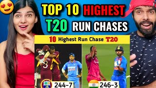 Top 10 Highest Run Chase in T20 Match ll Big T20 Matches ll By The Way Reaction !!