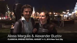 Alissa Margulis and Alex Buzlov greetings fro ClassicalBridge International Music Festival 2018