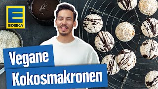 Vegane Kokosmakronen | Kokosnuss Makronen Rezept ohne Ei