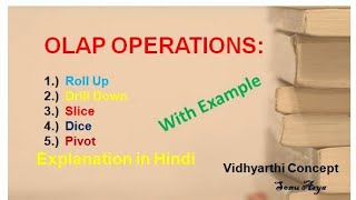 OLAP Operations (roll up, dril down, slice, dice, Pivot) With Example And Explanation in hindi