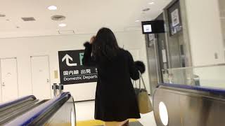 【千葉エスカレーター】成田空港国内線方面上りエスカレーター二階三階へ