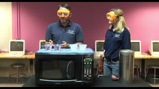 Liquid nitrogen in the microwave by Jefferson Lab
