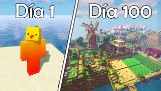 SOBREVIVÍ 100 DÍAS en UNA ISLA en Minecraft Hardcore