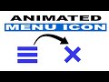 How to Create Animated Menu Icon Using HTML, CSS and JavaScript