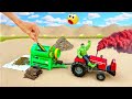 top most creative science projects | mini tractor is threshing green gram beans with thrasher