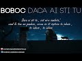 boboc daca ai sti tu