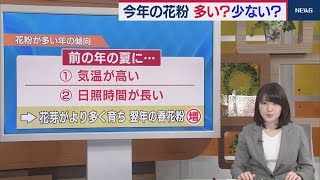 今年は暖冬　ということは 花粉は 多い？少ない？