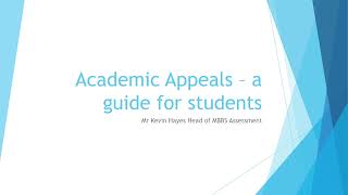 Academic Appeals: A Guide for Students