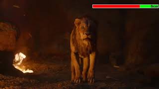 The Lion King (2019) Final Battle with healthbars