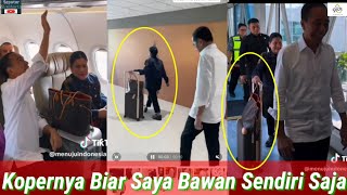 Jokowi Tiba2 Bikin Deg2gan Petugas Bandara, Iriana Tenteng Koper Sendiri Tak Diistimewakan Disorot