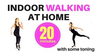 INDOOR WALKING AT HOME WORKOUT - WEIGHT LOSS WALK WORKOUT - WALKING EXERCISE AND FULL BODY TONING