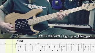 JAMES BROWN - I got you (I feel good) [BASS COVER + TAB]