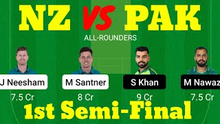 NZ vs PAK Grand league dream11 team prediction today match gl , Newzealand vs Pakistan dream11 🔥🔥