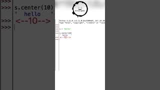 Python String Method (Center)