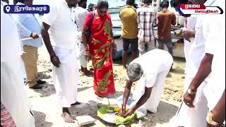 ராமேசுவரத்தில் மீனவர்களின் வாழ்வாதாரத்தை மேம்படுத்தும் விதமாக  செயற்கை பவளப்பாறைகள் அமைக்கும் பணி