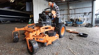 Changing Hydro Oil and Filter On Scag Vride 2