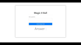 Simple Magic 8 ball Application | HTML JS Bootstrap | Java script Project for Beginner