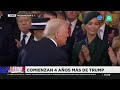 el momento en que donald trump jura como presidente de estados unidos