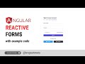 Angular Forms | Angular Reactive Form with Example | Angular Form Validation