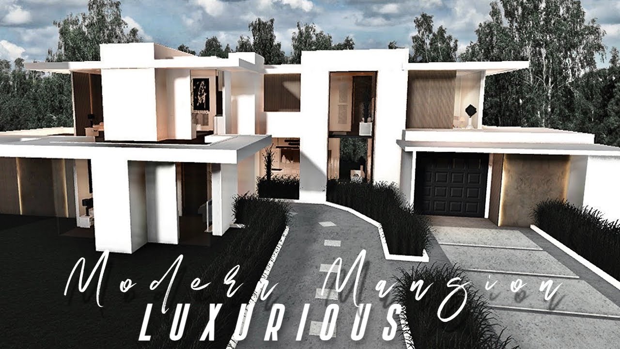 Bloxburg| Luxury Modern Mansion| NO LARGE PLOT| Roblox - ViDoe