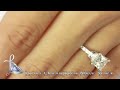 er 1136 1.76 carat h si1 certified princess cut diamond engagement ring 18k white gold