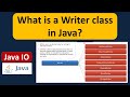 What is a Writer class in Java? | Java IO | Java Tutorial