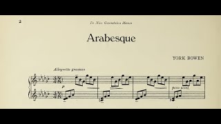 York Bowen - Arabesque for Harp