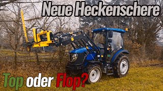 New hydraulic hedge trimmer on the front loader of the Lovol M504 | Top or flop?